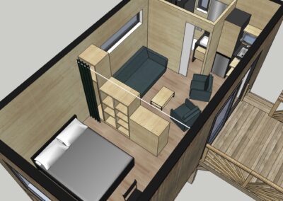 plan studio de jardin 20m2