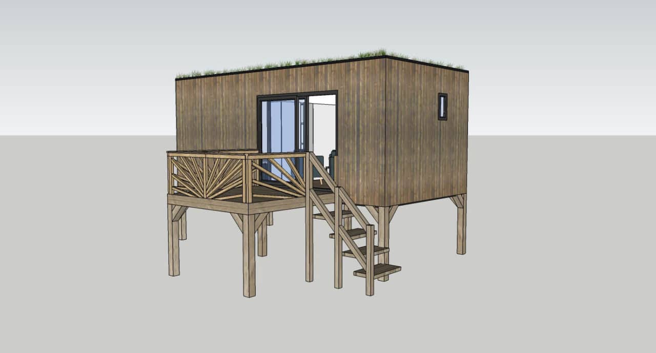 Studio de jardin avec escalier 20m2