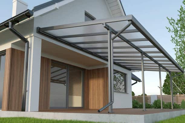 Extension de maison à toit plat
