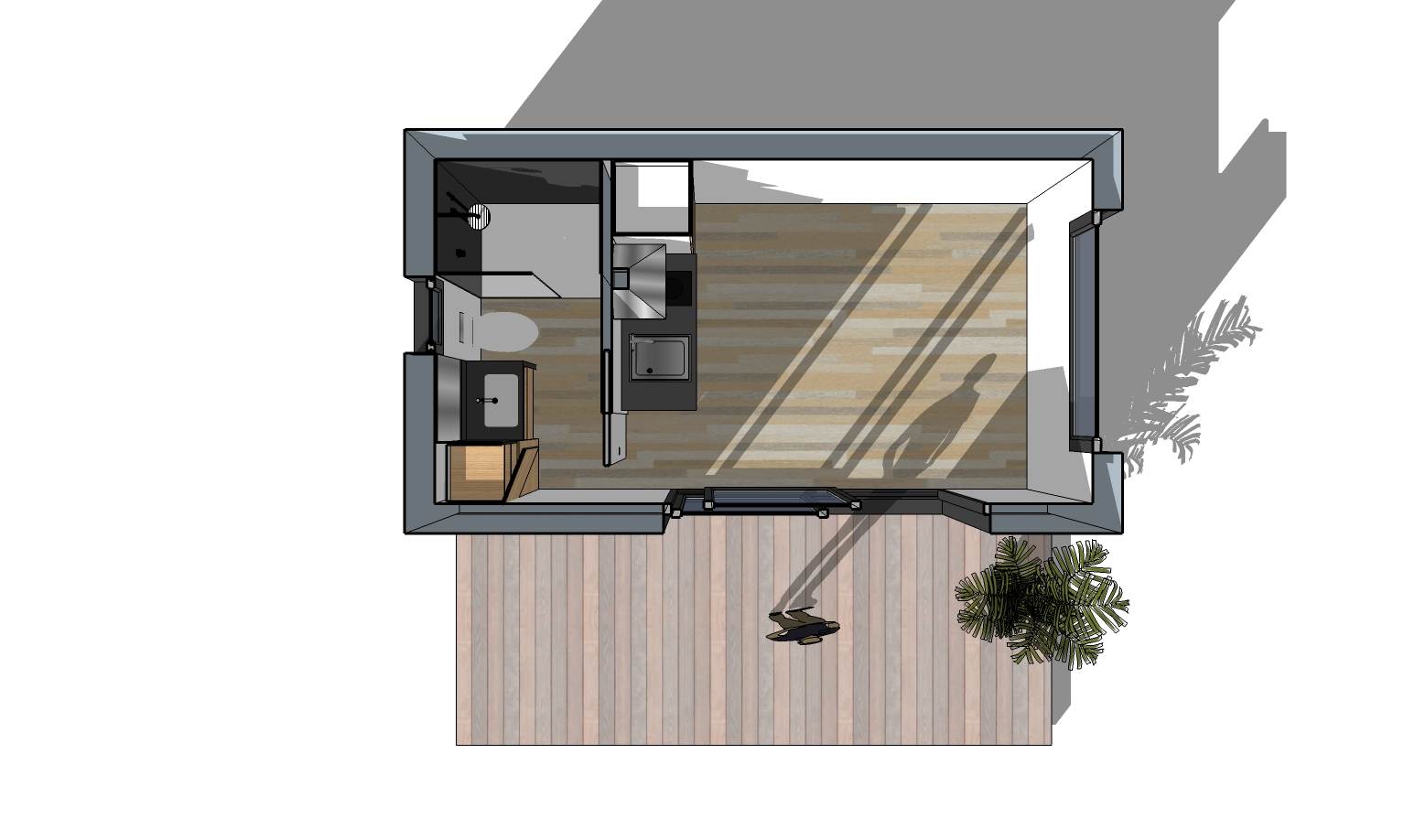 15m2 Visualisation Studio de jardin 15 m2 : Plan & Exemples d'Aménagements