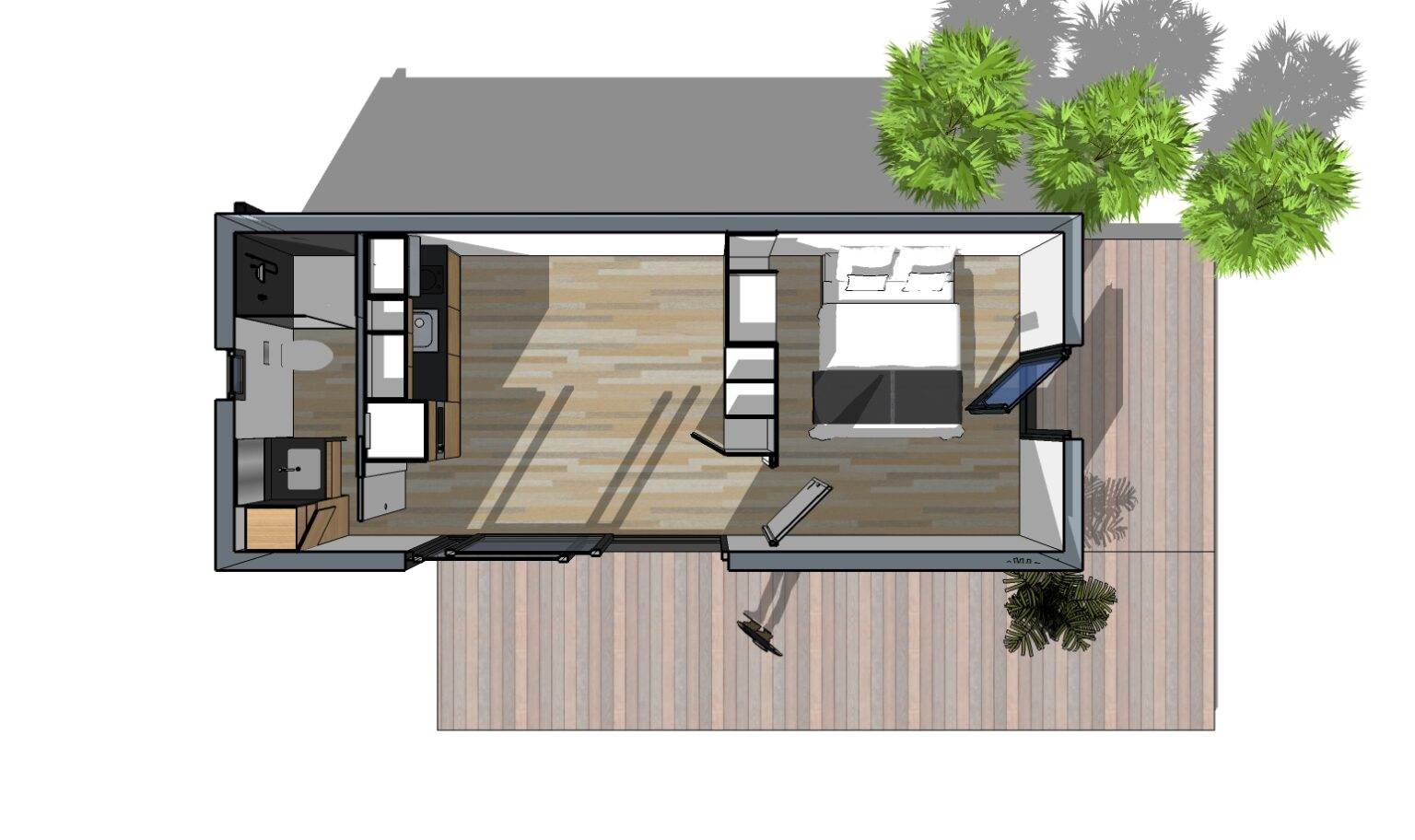 Plan Studio 30m2 3dnull