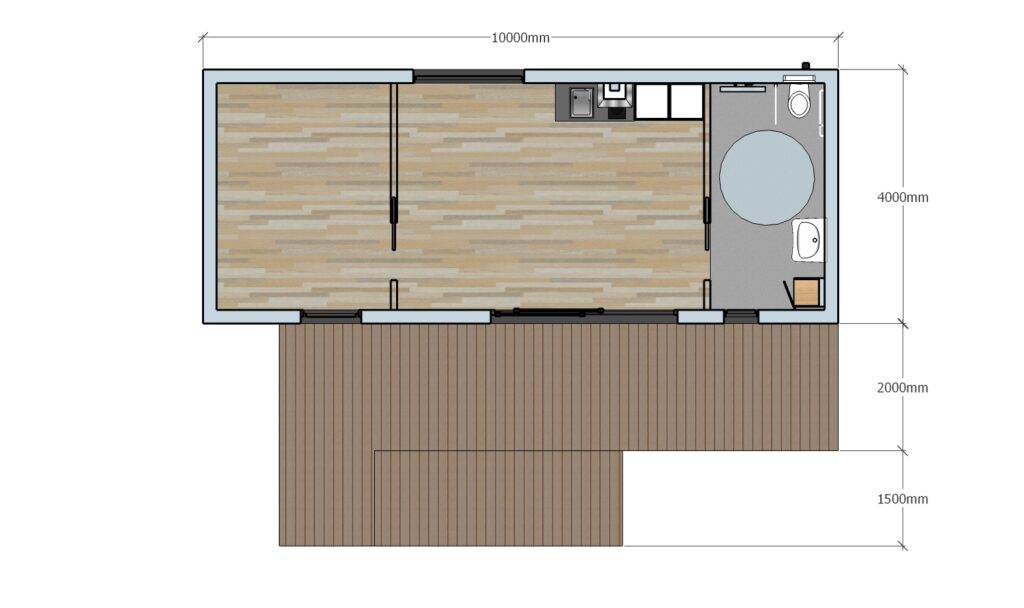 Plan Studio de jardin 40m2 Spécial PMR