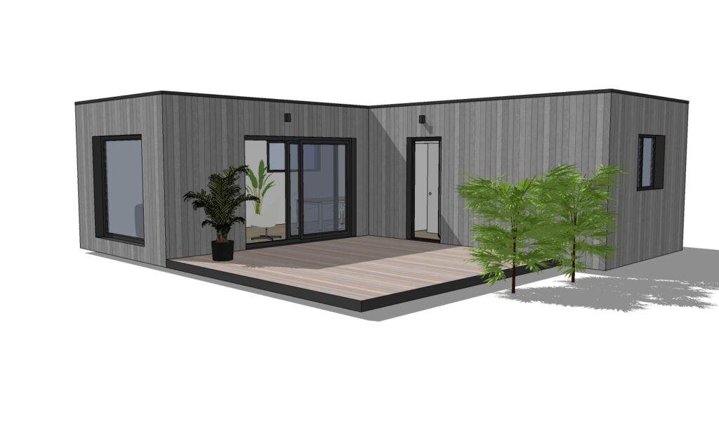 Chalet en bois habitable 70m2 Dune - disponible livré monté