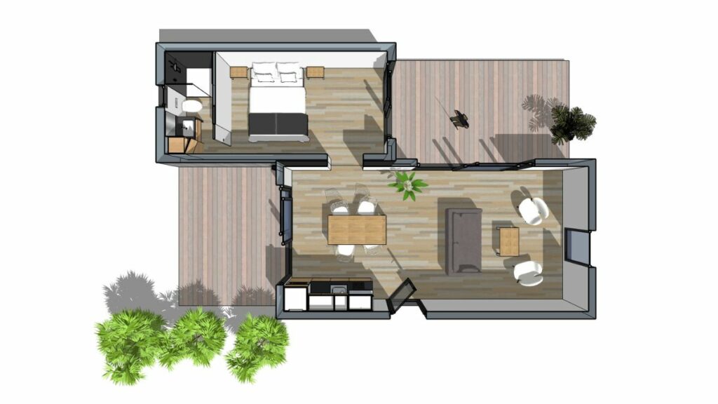Prix maison en bois clé en main Bretagne plan