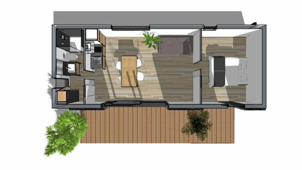 maison 40m2 clé en main plan intérieur