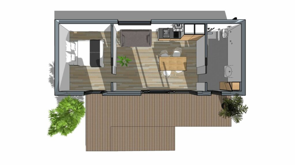 maison 40m2 clé en main plan PMR