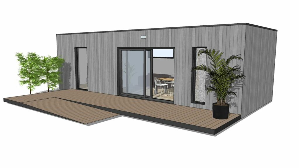 maison 40m2 clé en main plan PMR extérieur